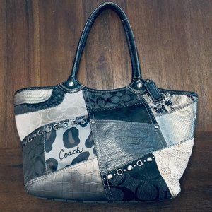 Authentic Coach Patchwork Bag in Animal Prints